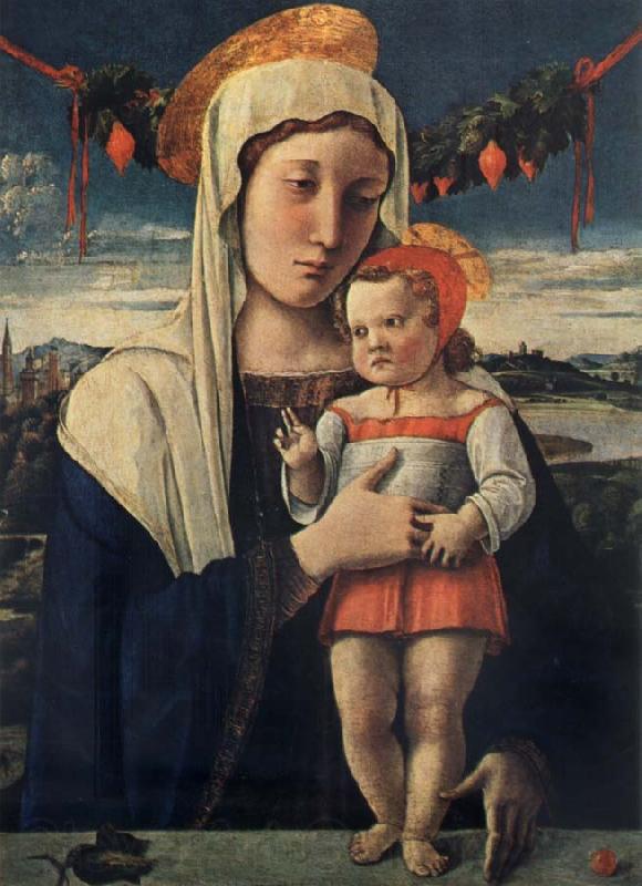 Gentile Bellini Madonna and child Norge oil painting art